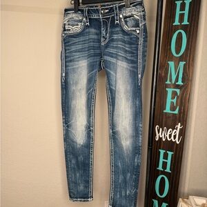 Rock Revival Stylish Blue Jeans